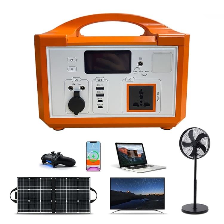 Estação de energia de bateria de lítio portátil de 460wh, fonte de alimentação portátil de 600 watts para exterior