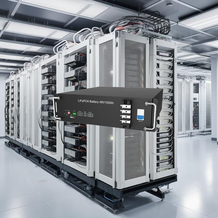 51.2v 5.12kwh Bateria de lítio montada em rack para armazenamento de energia